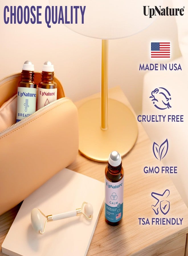 UpNature Self Care Gifts for Women Essential Oils Roll On Set – Galentines & Valentines Day Gifts for Her Mom Wife - Breathe, Beauty & Calm Oil Roller for Aromatherapy and Relaxation - Image 4